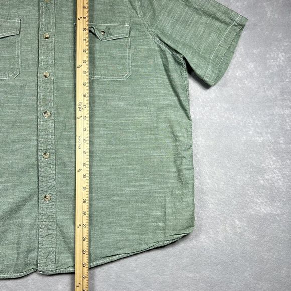 Woolrich Shirt Men’s XXL Green Button Up Short Sleeve Outdoors Camp 2XL - Picture 5 of 10